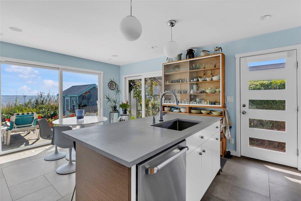 Dining room, Fireplace, Interior, Kitchen, Pendant Lights, Recessed Lighting, Stainless Steel Appliances
