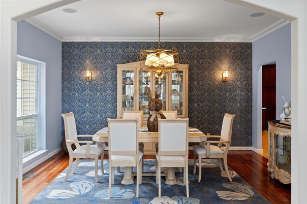 Dining room, Interior, Wood Texture Flooring