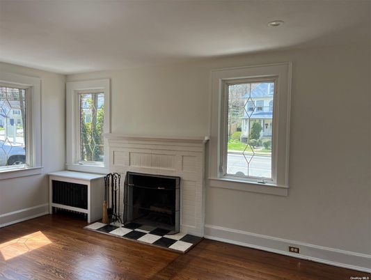 Fireplace, Interior, Recessed Lighting, Wood Texture Flooring
