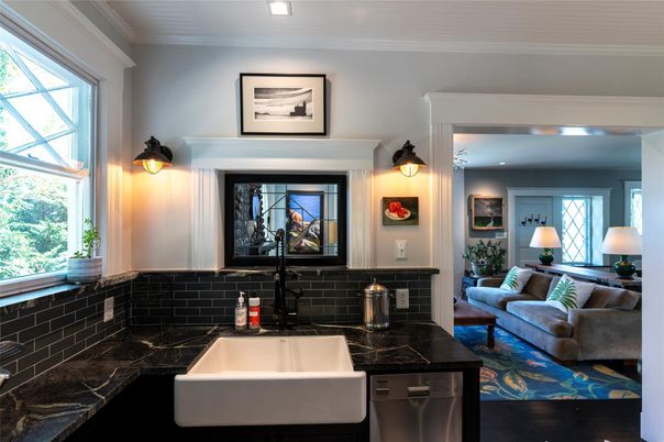 Fireplace, Interior, Living room, Recessed Lighting