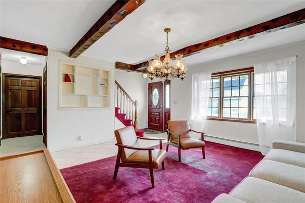 Chandelier, Interior, Living room, Wooden Beams