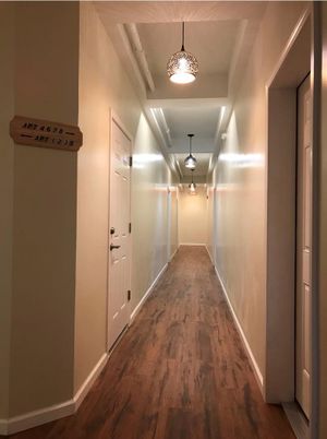 Interior, Pendant Lights, Wood Texture Flooring