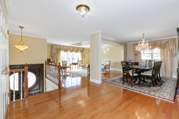 Chandelier, Dining room, Interior, Pendant Lights, Wood Texture Flooring