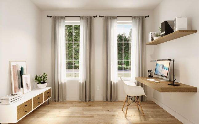 Home Office, Interior, Wood Texture Flooring