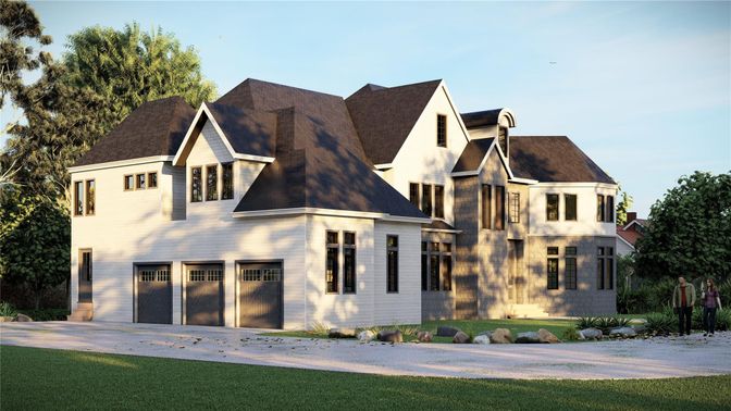 Attached, Exterior, Facade, Farmhouse