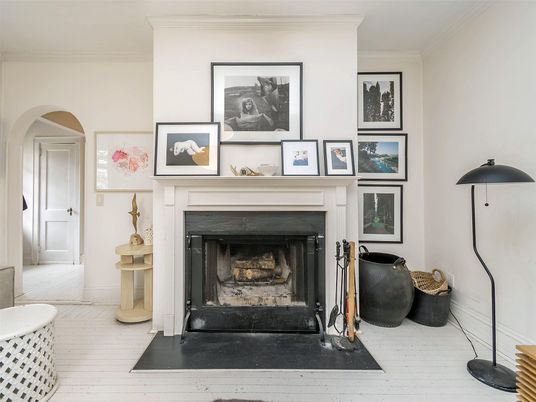 Fireplace, Interior, Wood Texture Flooring