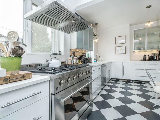 Interior, Kitchen, Pendant Lights, Stainless Steel Appliances