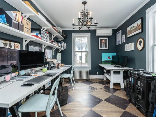 Chandelier, Home Office, Interior