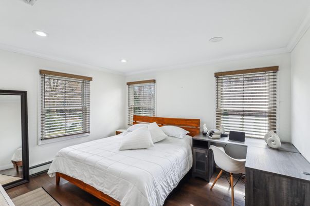 Bedroom, Home Office, Interior, Recessed Lighting, Wood Texture Flooring