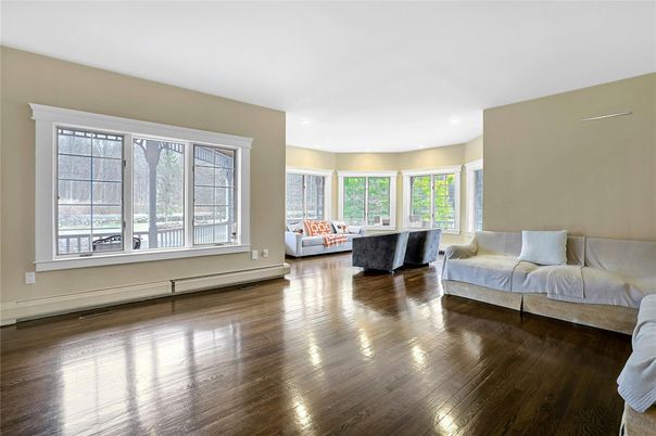 Bedroom, Interior, Living room, Recessed Lighting, Wood Texture Flooring