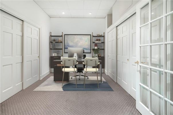 Home Office, Interior, Recessed Lighting