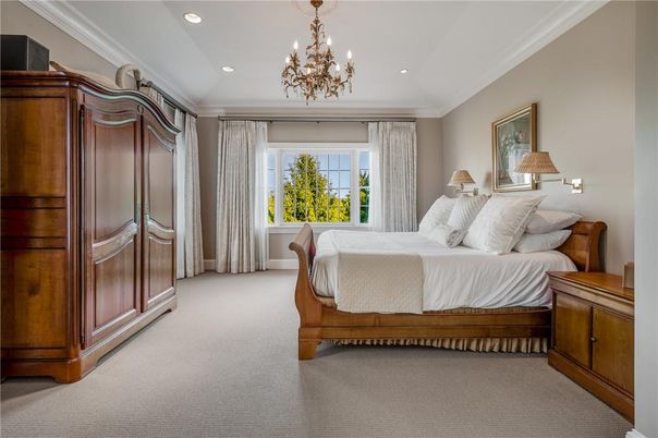 Bedroom, Chandelier, Interior, Recessed Lighting