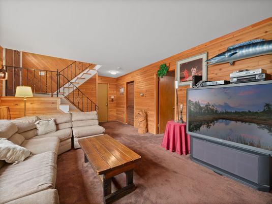 Interior, Living room, Wooden Walls