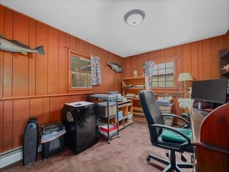 Home Office, Interior, Wooden Walls