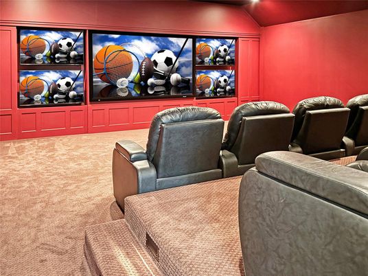 Home Theatre Room, Interior, Projection Screen, Recessed Lighting, Theatre Room