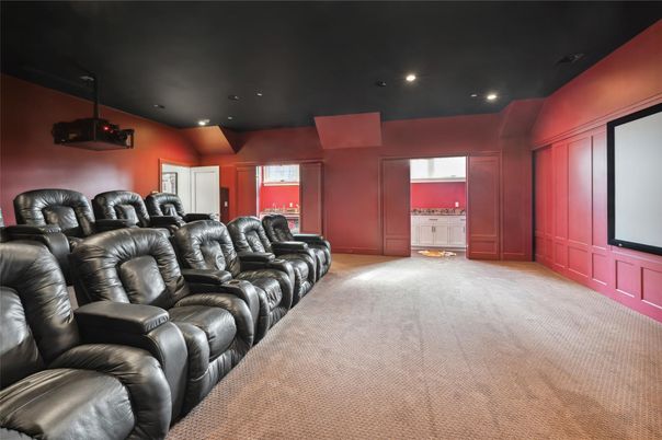 Home Theatre Room, Interior, Projection Screen, Recessed Lighting, Theatre Room