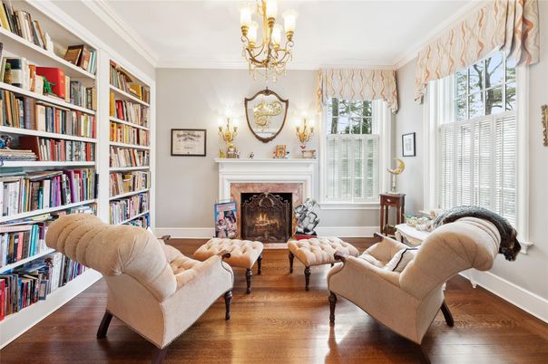 Chandelier, Fireplace, Interior, Living room, Wood Texture Flooring