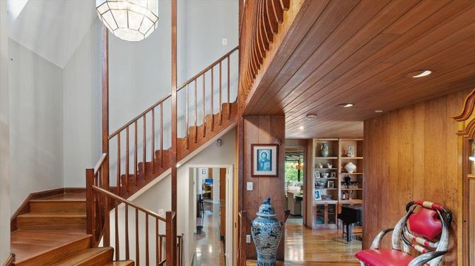 Interior, Recessed Lighting, Wooden Ceilings, Wood Texture Flooring, Wooden Walls
