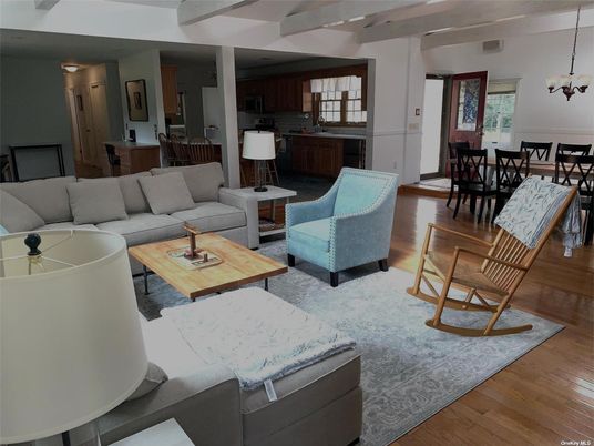 Dining room, Interior, Living room, Pendant Lights, Wood Texture Flooring