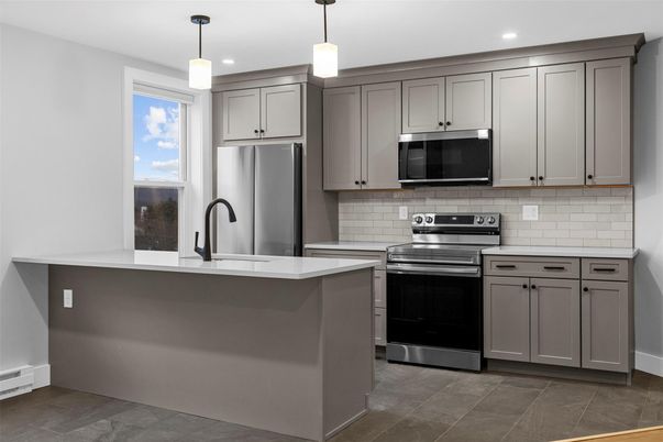 Interior, Kitchen, Pendant Lights, Recessed Lighting, Stainless Steel Appliances