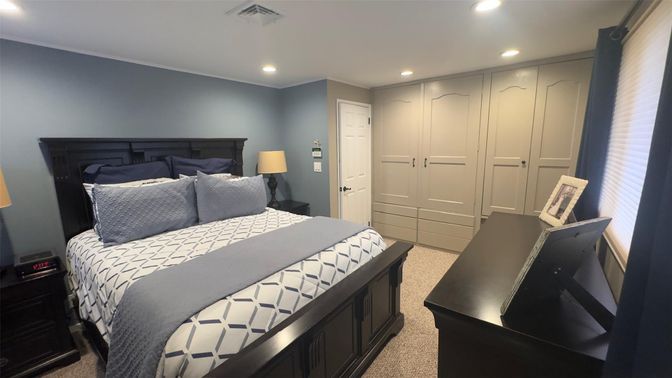 Bedroom, Interior, Recessed Lighting