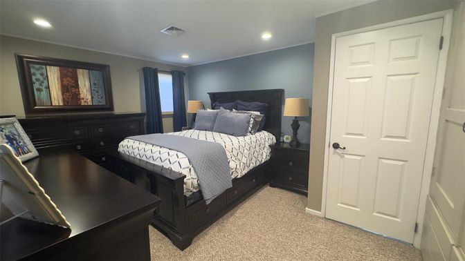 Bedroom, Interior, Recessed Lighting