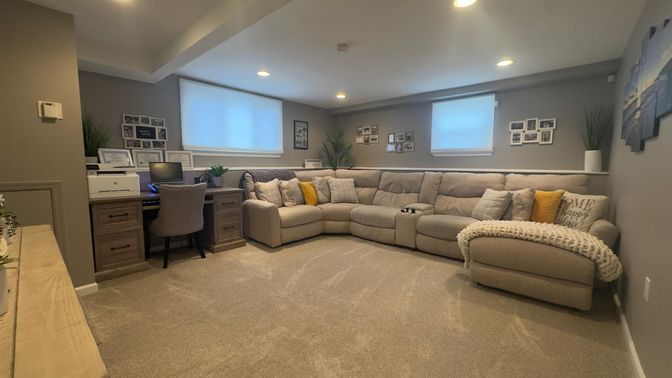 Home Office, Interior, Recessed Lighting