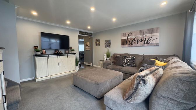 Interior, Living room, Recessed Lighting