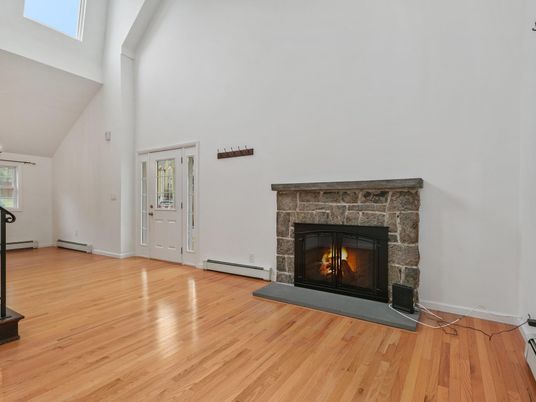 Empty room, Fireplace, Interior, Wood Texture Flooring