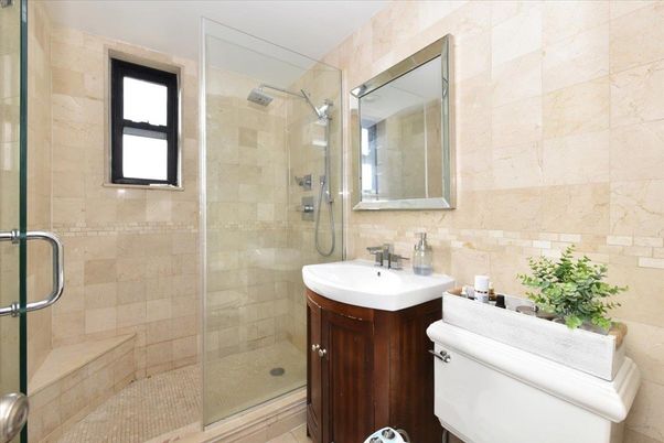 Bathroom, Glass Shower, Interior, Stone Walls