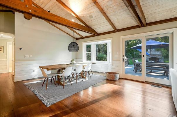Dining room, Interior, Wooden Beams, Wooden Ceilings, Wood Texture Flooring