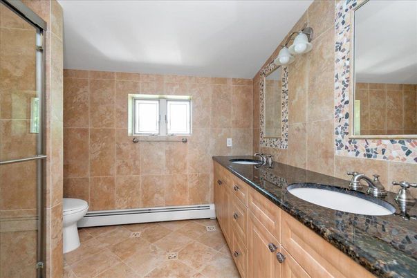Bathroom, Dual Sink Vanities, Glass Shower, Interior