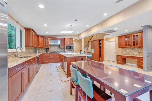 Interior, Kitchen, Pendant Lights, Recessed Lighting, Stainless Steel Appliances