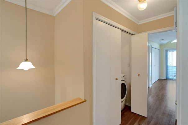 Interior, Pendant Lights, Utility Closets, Washer, Wood Texture Flooring