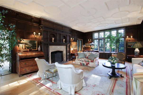 Fireplace, Interior, Living room, Wood Texture Flooring, Wooden Walls