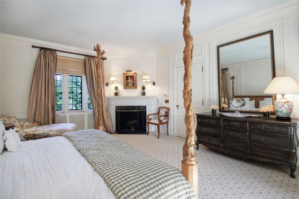 Bedroom, Fireplace, Interior