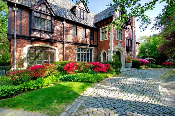 Exterior, Facade, Brick Facade, Tudor Revival