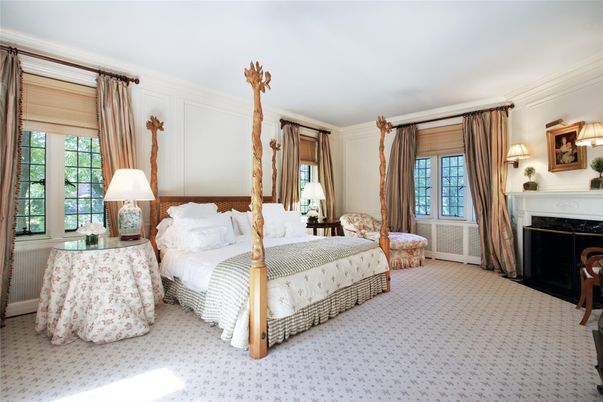 Bedroom, Fireplace, Interior