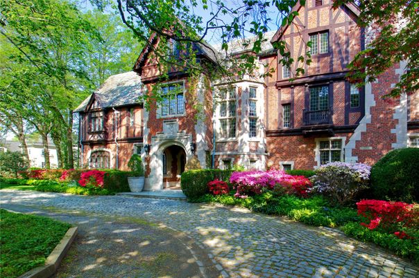 Exterior, Facade, Brick Facade, Tudor Revival