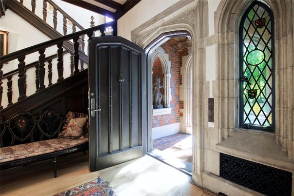 Interior, Stone Walls, Wood Texture Flooring
