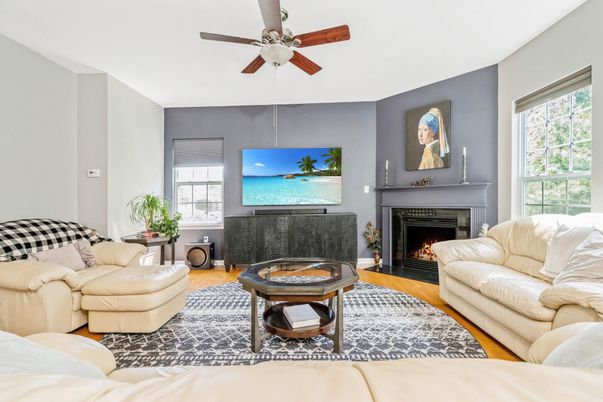Fireplace, Interior, Living room, Wood Texture Flooring