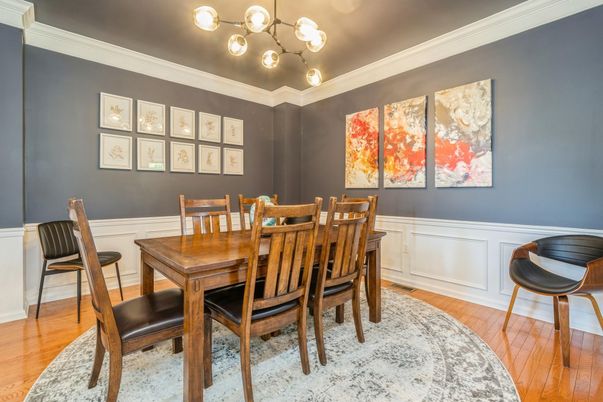 Dining room, Interior, Wood Texture Flooring