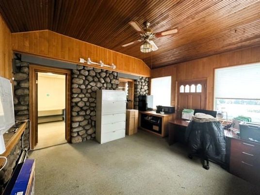 Interior, Stone Walls, Wooden Ceilings, Wooden Walls