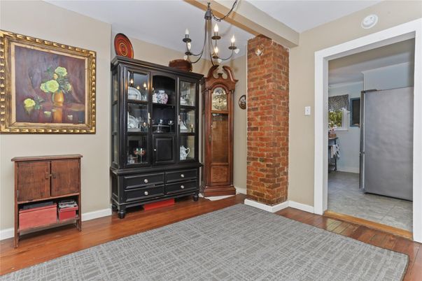 Chandelier, Interior, Stone Walls, Wood Texture Flooring