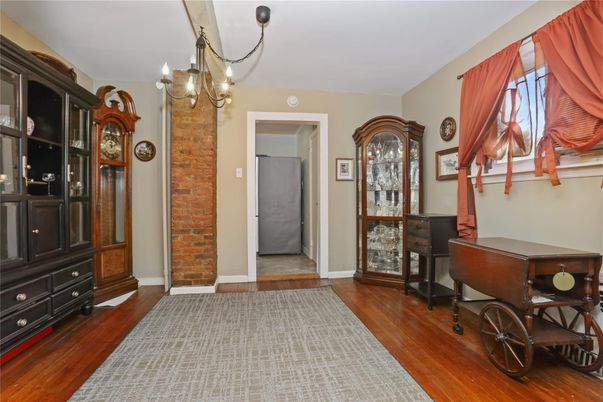 Chandelier, Interior, Stone Walls, Wood Texture Flooring