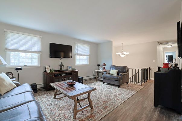 Chandelier, Interior, Living room, Wood Texture Flooring