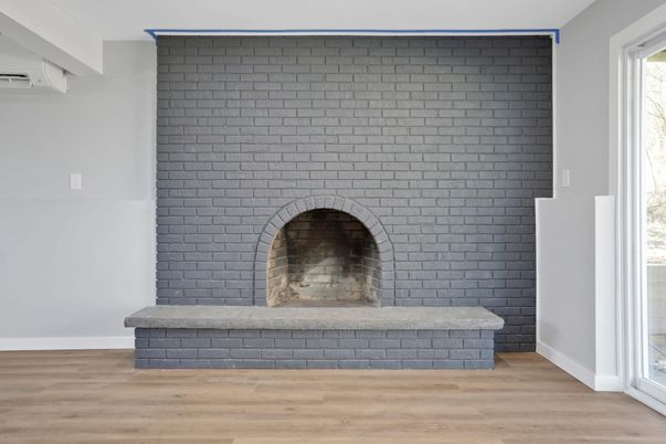 Fireplace, Interior, Stone Walls, Wood Texture Flooring