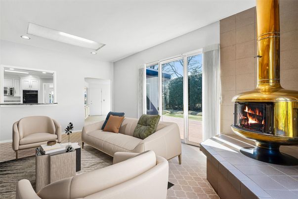 Fireplace, Interior, Living room, Recessed Lighting