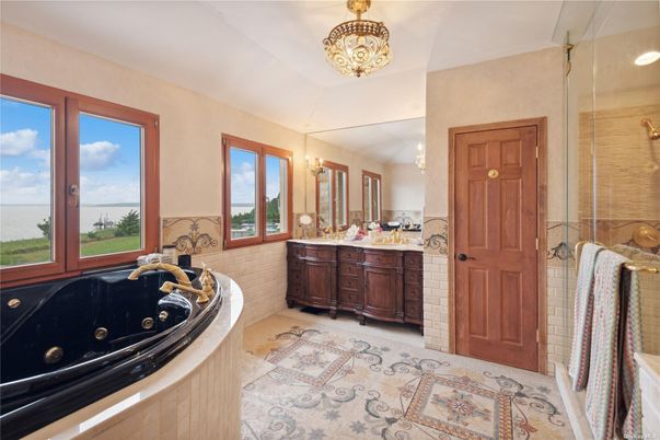 Bathroom, Dual Sink Vanities, Glass Shower, Interior