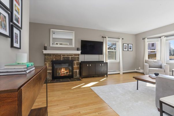 Fireplace, Interior, Wood Texture Flooring